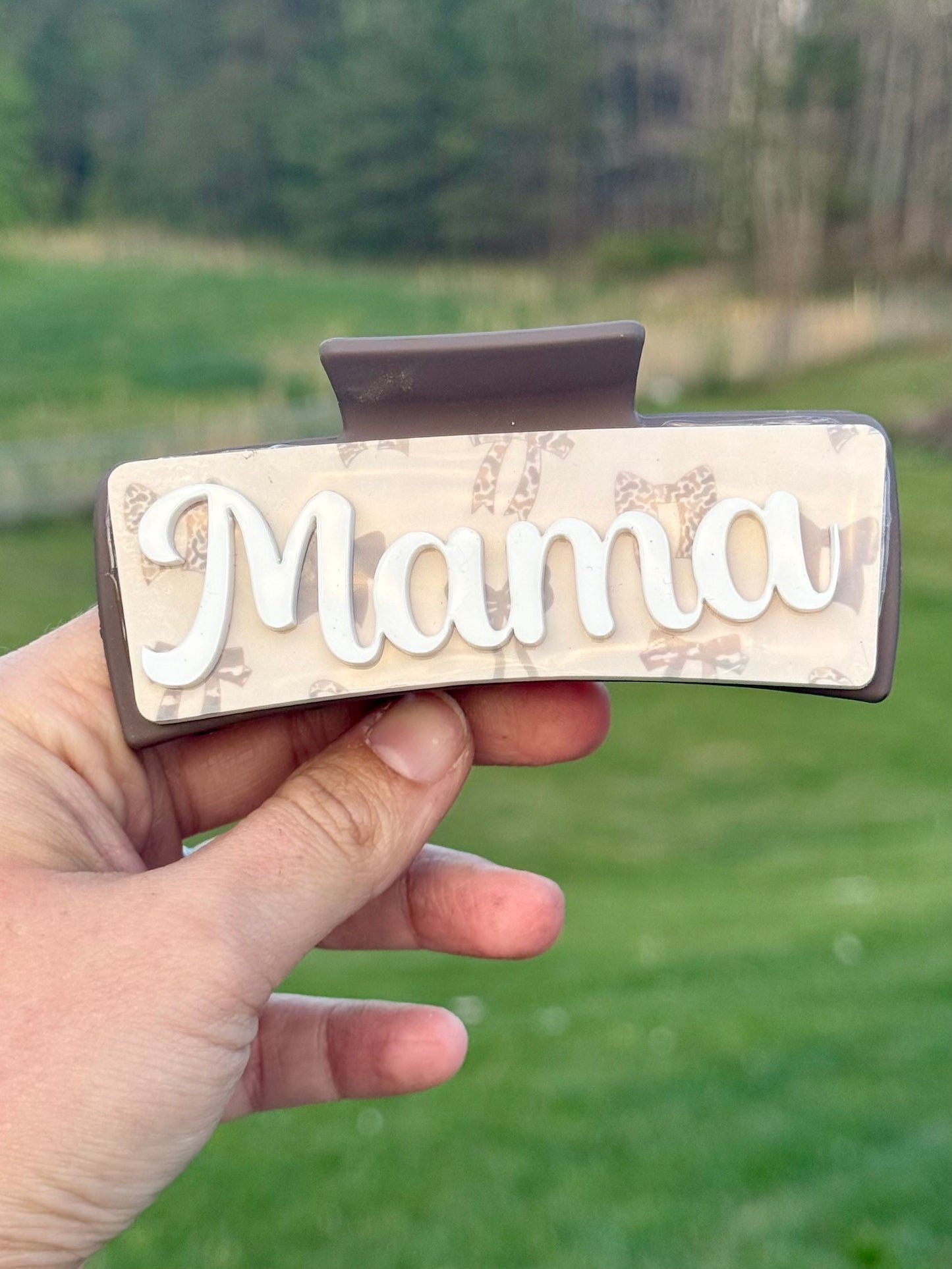 Camo Bow Claw Clip | Mommy & Mini Option