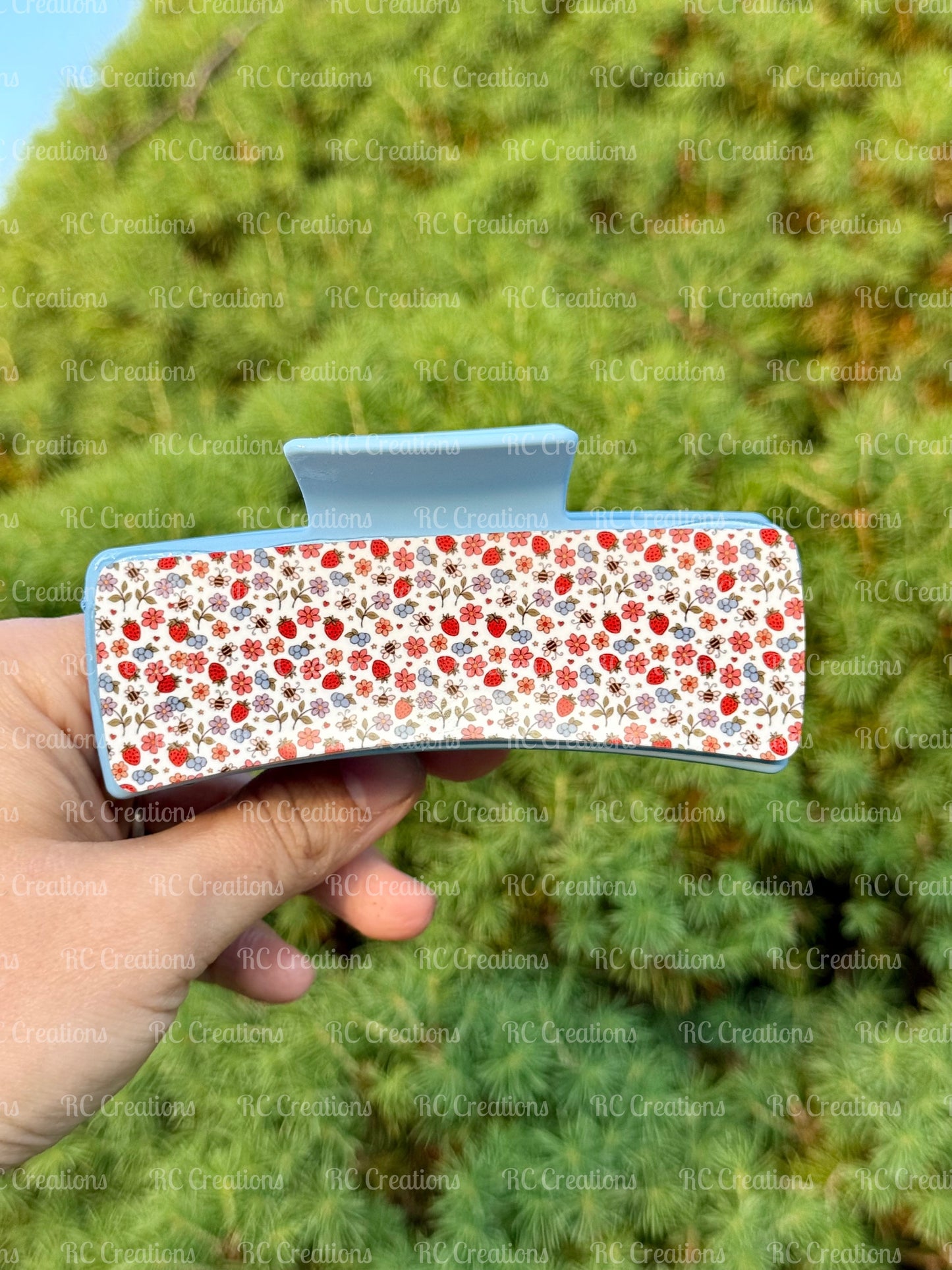 Claw Clip | Floral Strawberry