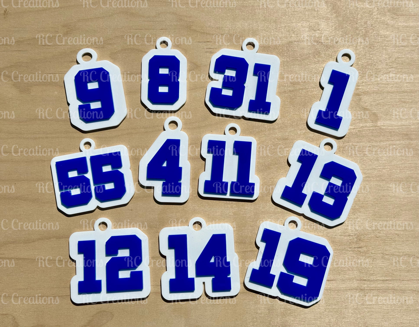 Custom Sport Number Bag Tag