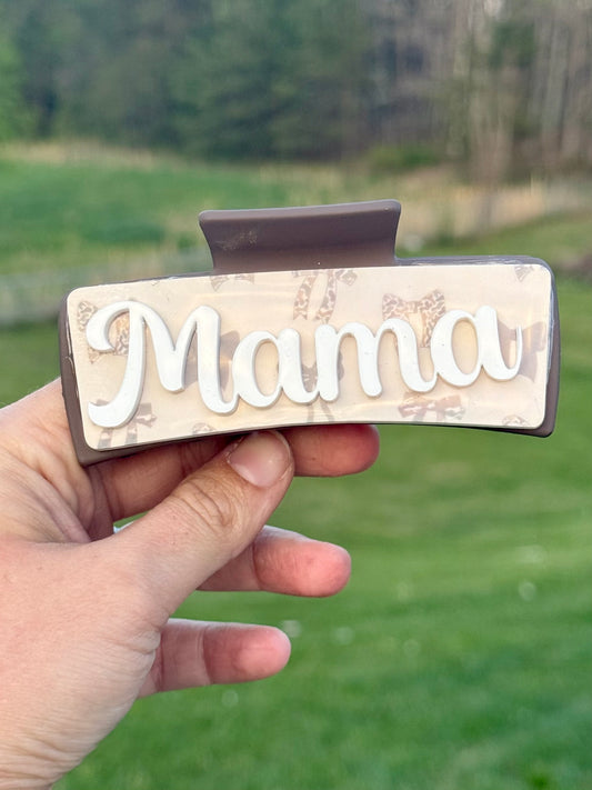 Camo Bow Claw Clip | Mommy & Mini Option