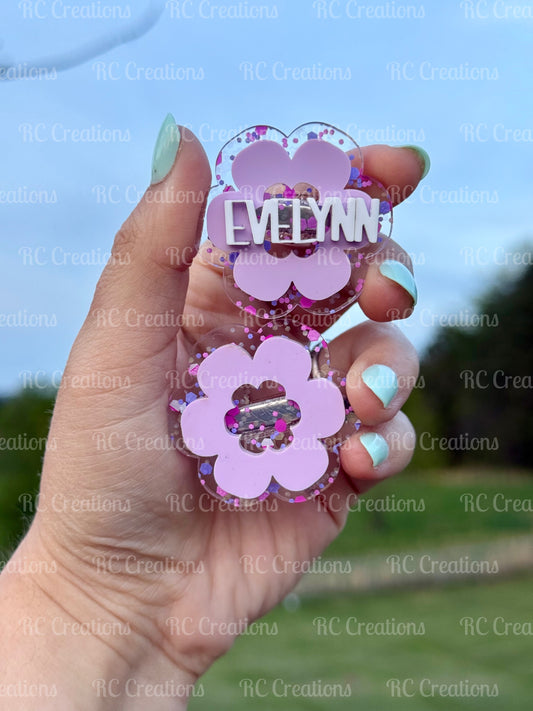 Mini Flower Name Clips