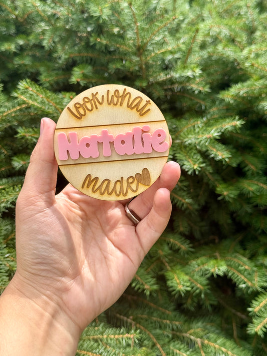 Magnet | Circle Look What I Made (Heart)