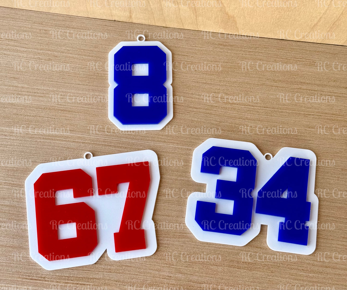 Custom Sport Number Bag Tag