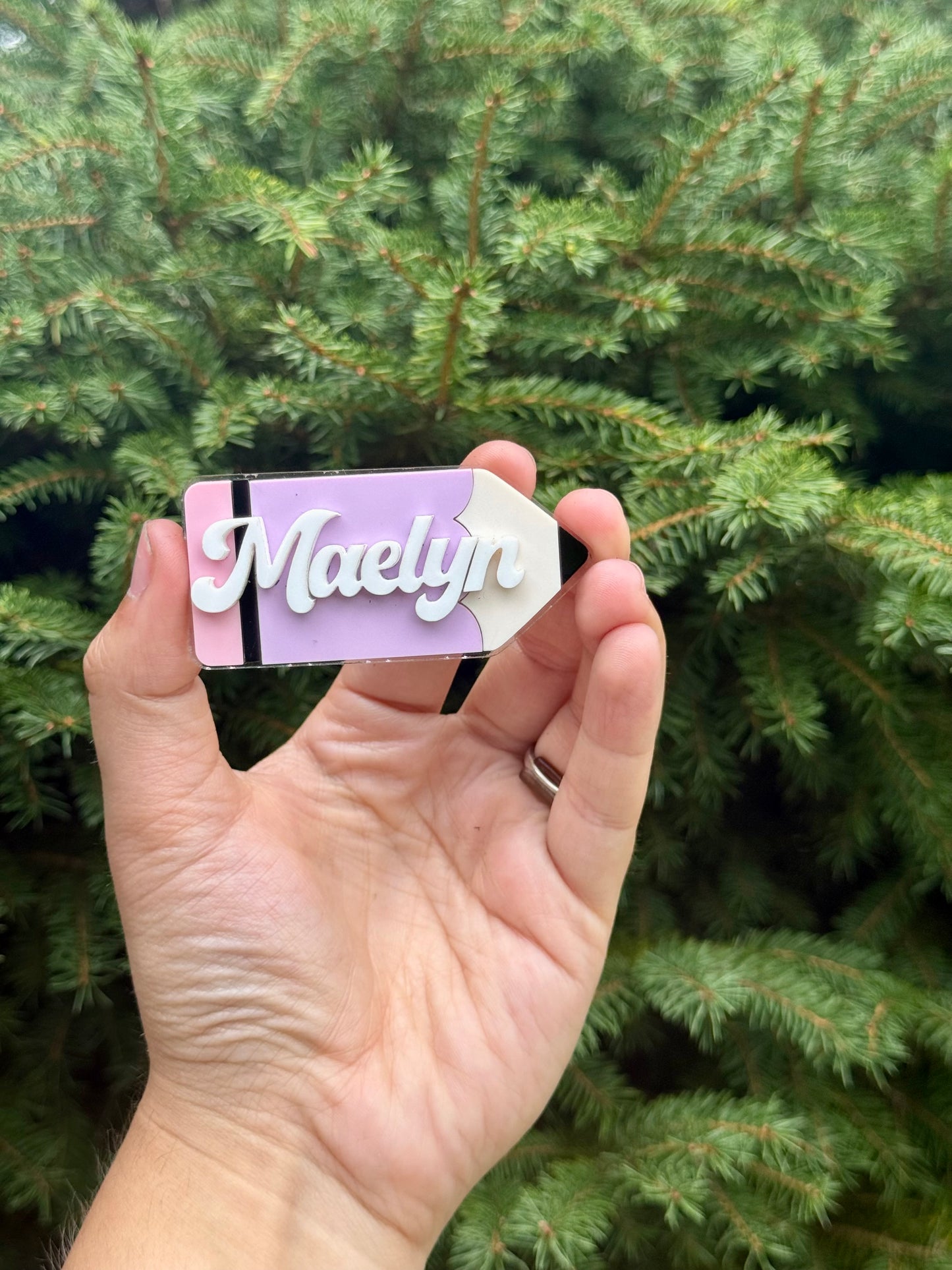 Personalized Pencil Bow Center