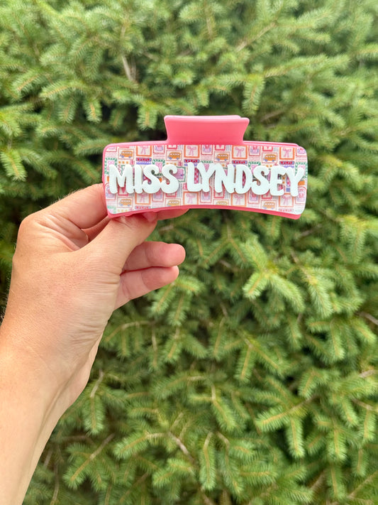 Personalized Teacher Claw Clip
