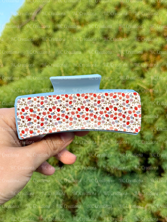 Claw Clip | Floral Strawberry