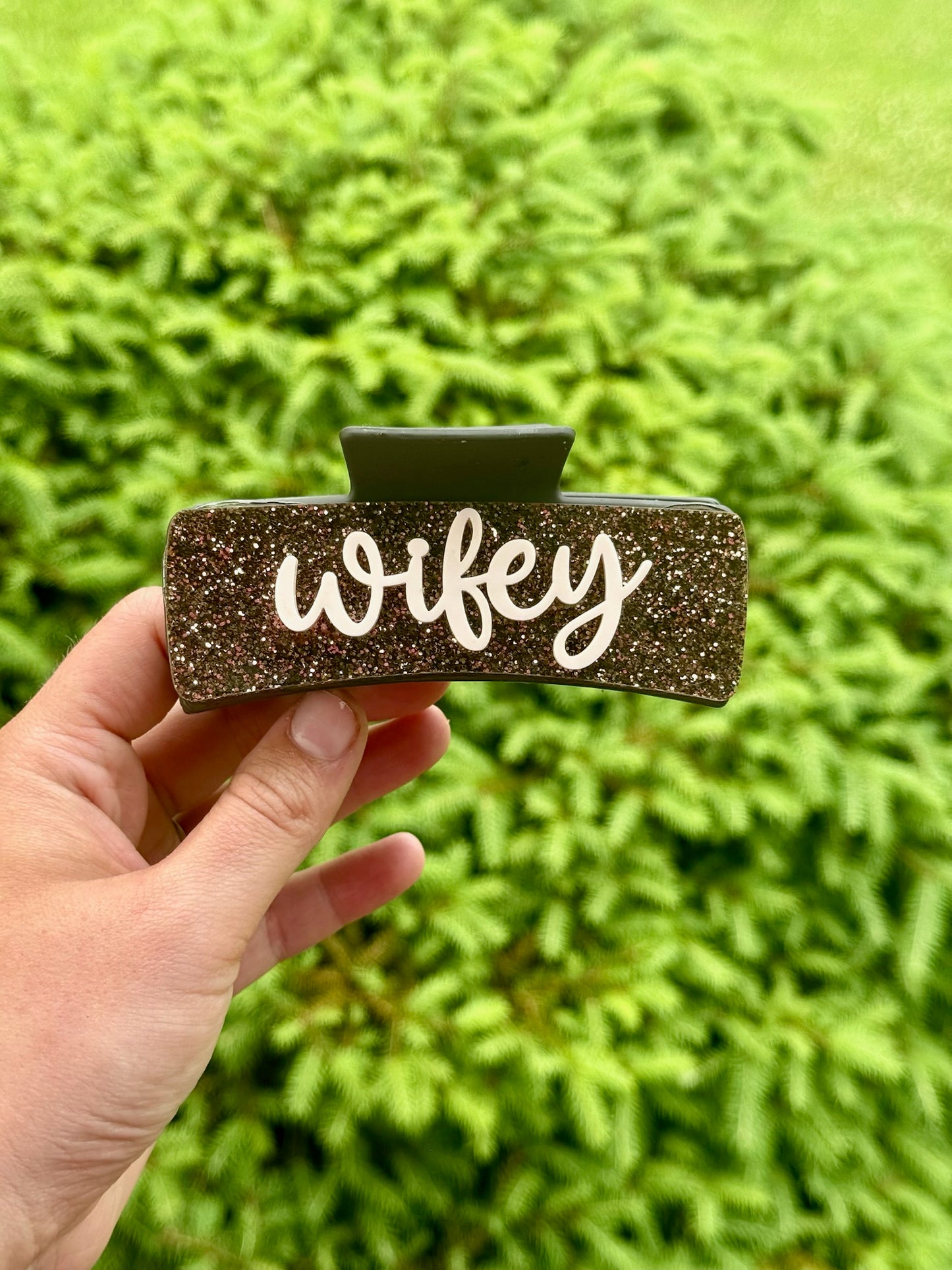 Claw Clip | Wifey Mocha Glitter