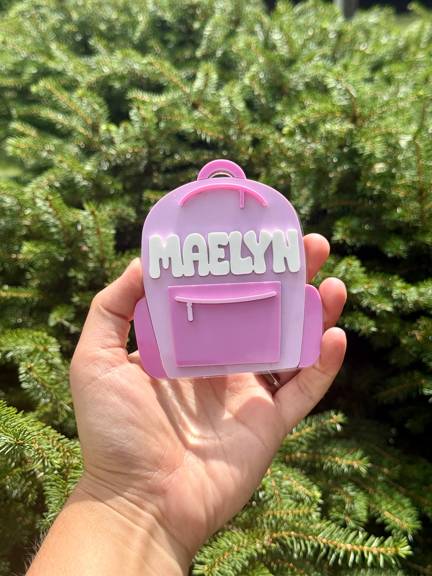 Personalized Backpack Bag Tag (PINK)