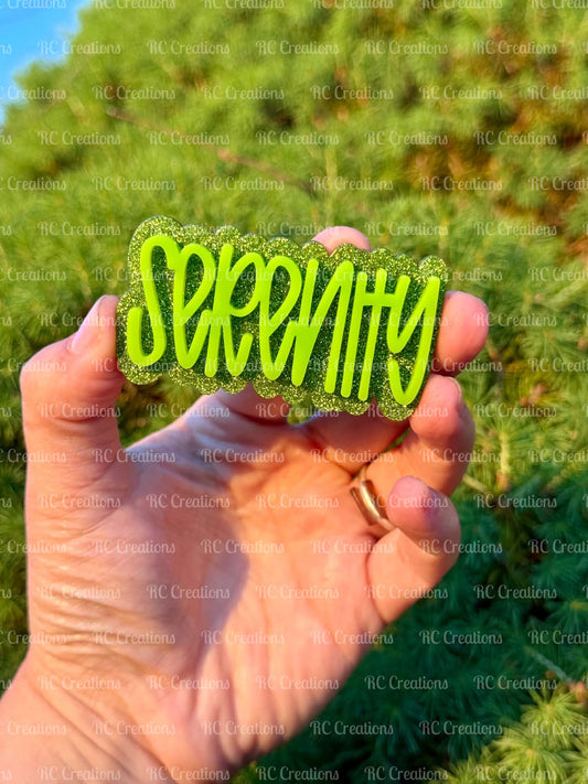 Name Center | Neon Green Glitter